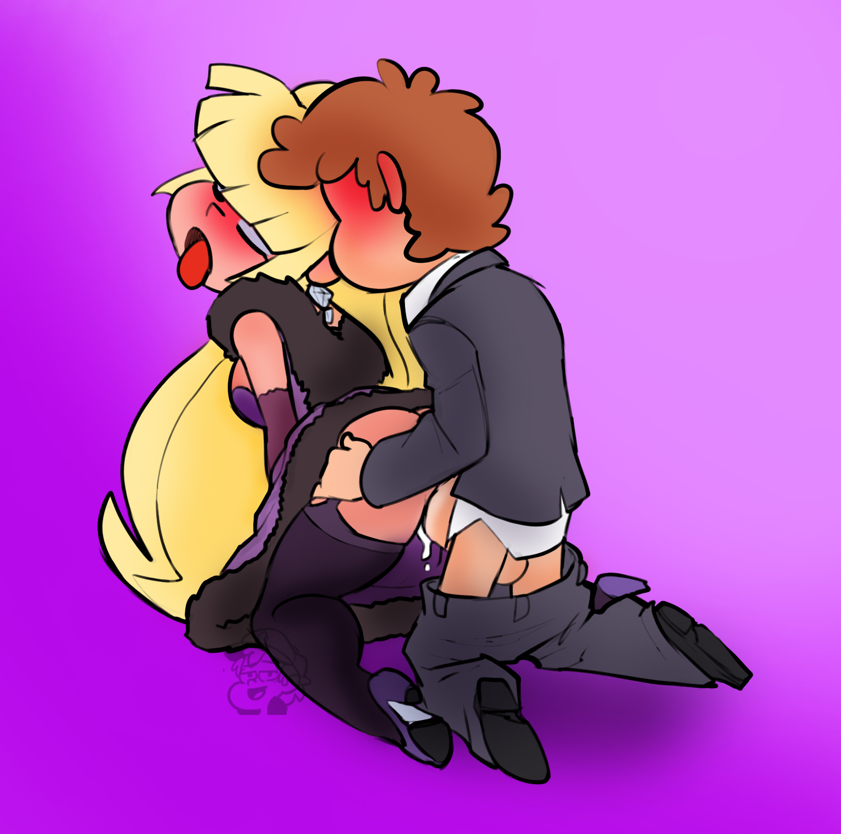 ass, big ass, big breasts, big penis, bigdad, breasts, dipcifica, dipper pines, disney, disney channel, disney xd, doggy style, fanon couple, female, gloves, gravity falls, high heels, male, pacifica northwest, penis, smooth skin
