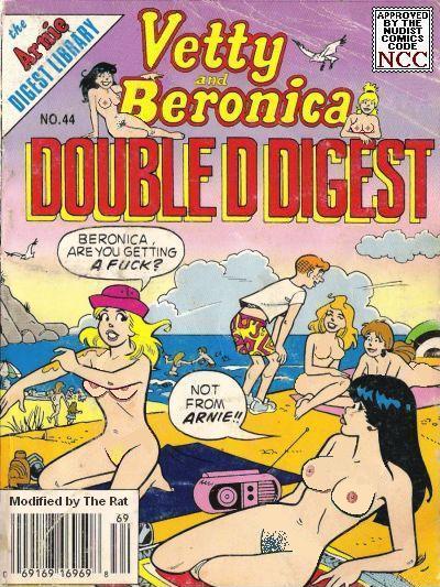 4girls alias_the_rat archie_andrews archie_comics betty_and_veronica betty_cooper black_hair blonde_hair breasts multiple_girls nude pussy veronica_lodge