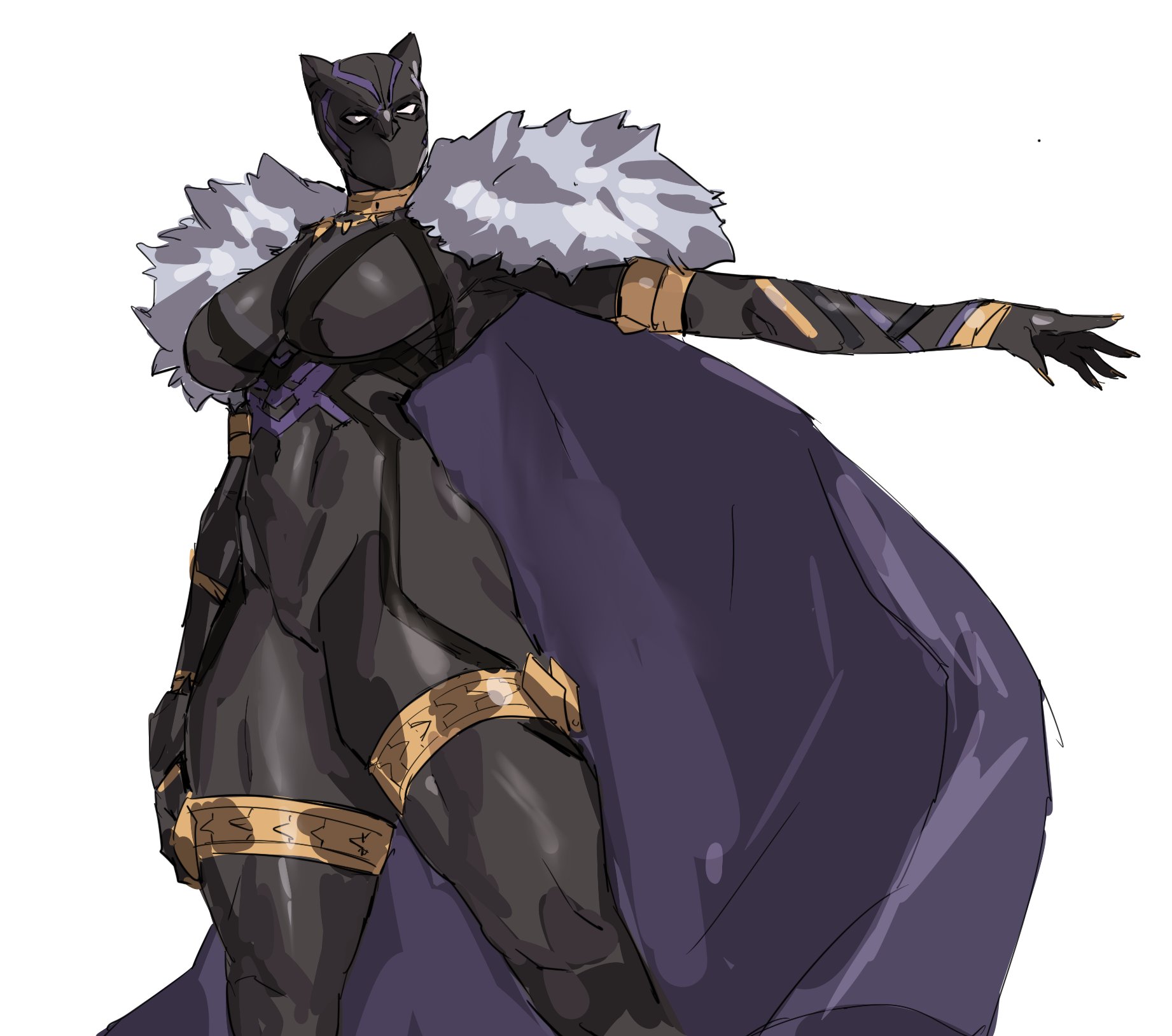1girls, 2026, athletic female, big breasts, black panther (marvel), black panther (shuri), bodysuit, cape, clothed, clothing, color, enargeia, enargeia5525, female, female focus, female only, fit female, full body, fully clothed, hi res, large breasts, marvel, marvel comics, marvel tokon: fighting souls, shuri (marvel tokon), shuri (marvel), skin tight, slim waist, solo, solo female, standing, suit, superheroine, taiyang yu, thick thighs, tight clothes, tight clothing, wide hips