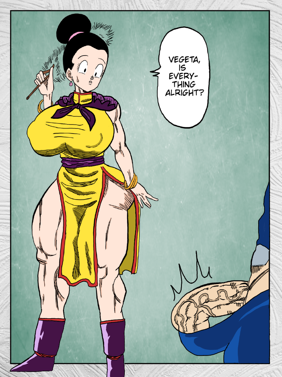 ass big_ass big_breasts big_butt big_penis breasts chichi doompypomp dragon_ball dragon_ball_super dragon_ball_z huge_cock krimreaper penis recolor text vegeta