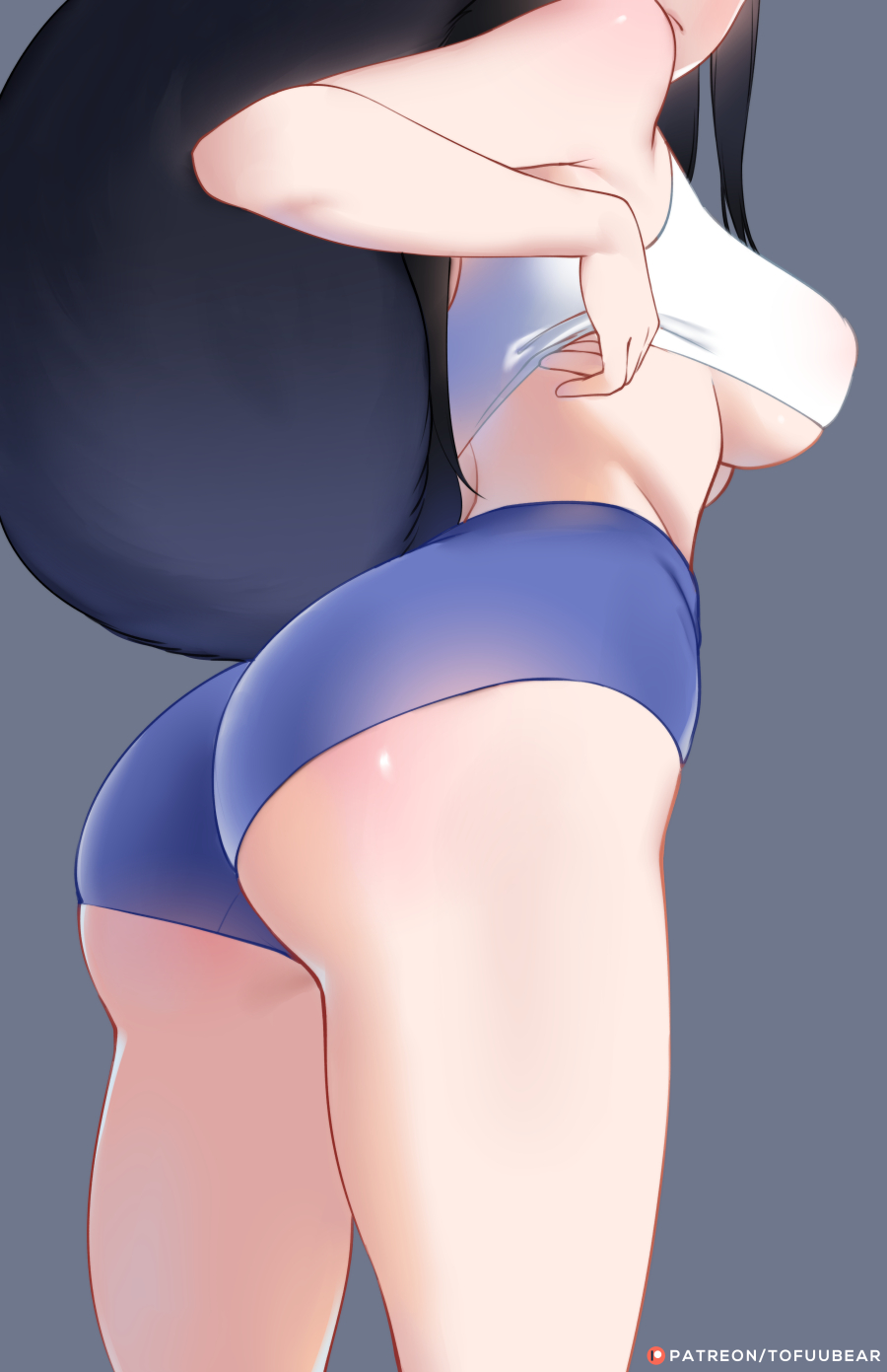 1girls, ass, big ass, big breasts, breasts, cleavage, female, large breasts, original, reiko (tofuubear), solo, tofuubear