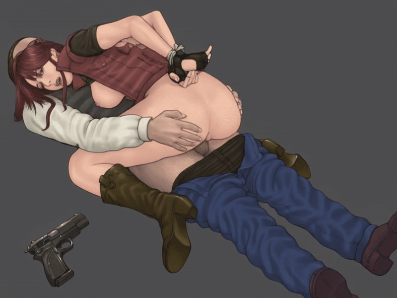 1boy, 1girls, ai generated, animated, animated image, animation, anus, ass, ass focus, behind view, boots, bottomless, bottomless female, brian irons, claire redfield, closed eyes, clothed, clothed sex, clothing, cowgirl position, cum, cum in pussy, cum inside, cumming in pussy, cumming while penetrated, cumming while penetrating, cumshot, edit, edited, female, fingerless gloves, fingernails, forced, forced sex, functionally nude, gif, grabbing ass, gun, human, ichigatsu111, leather boots, lips, lying, male, male pubic hair, mugensaku, open mouth, pubic hair, pussy, resident evil, restrained, restrained arms, riding, riding penis, semen, semen in vagina, sex, shaved pussy, sitting on penis, straight, tagme, upper teeth, vaginal penetration, vest, zoom in