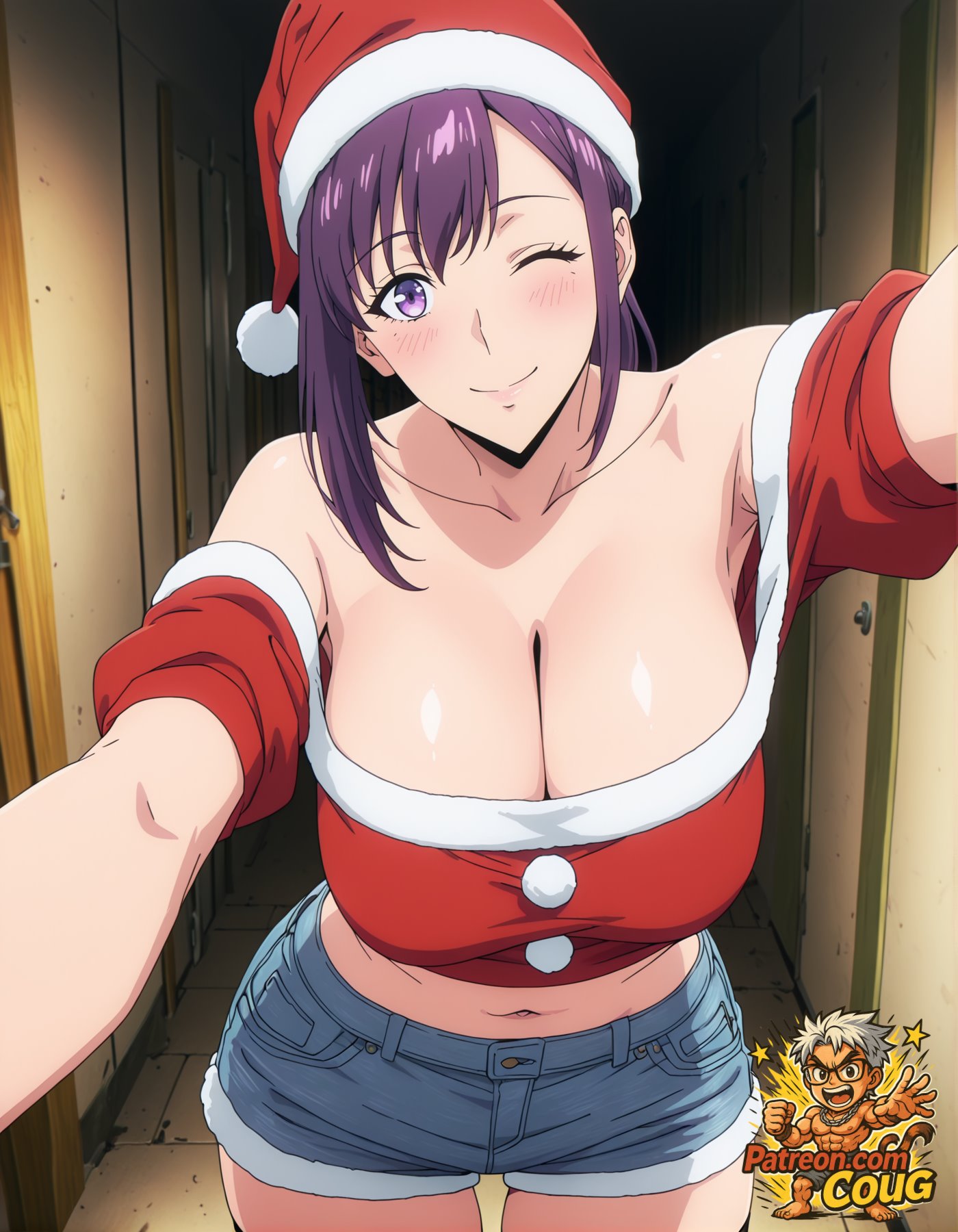 ai assisted, ai generated, christmas, coug, female, female only, solo leveling, stable diffusion, sung jin-ah