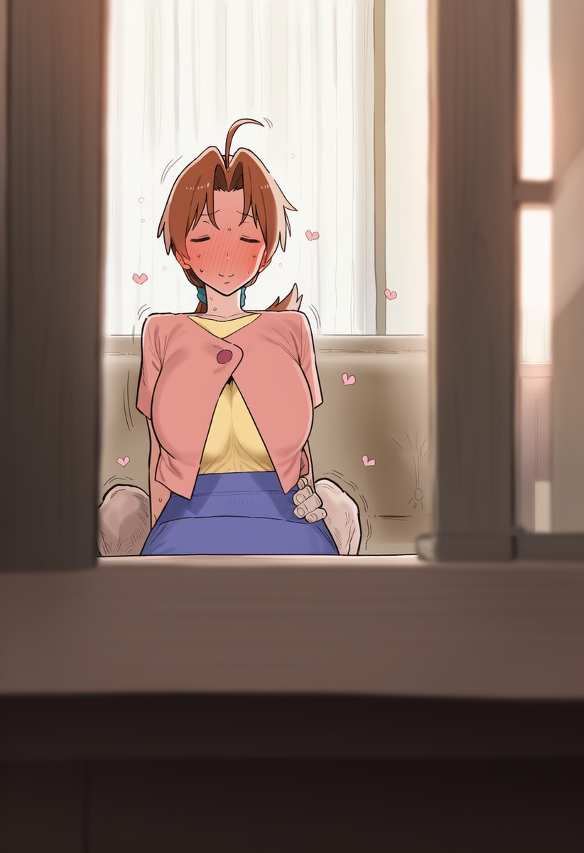 ai generated, cheating, cheating female, cheating girlfriend, cuckold, cuckold pov, cuckolding, delia ketchum (pokemon), hidden sex, implied sex, large breasts, netorare, ntr, pokemon, stealth, stealth sex, tagme
