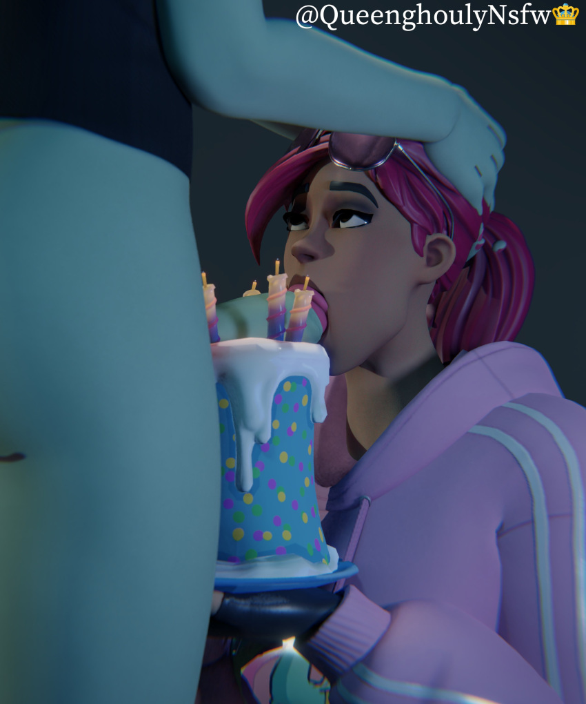 1futa 1girls 3d big_penis birthday birthday_cake blender blowjob bottomless bottomless_futanari brite_bomber britestorm_bomber cake clothed clothed_female clothing female fortnite fully_clothed fully_clothed_female futanari ghoul_trooper glasses green_skin holding holding_head hoodie light-skinned_female light_skin looking_at_partner looking_up looking_up_at_partner partially_clothed partially_clothed_futanari penis pink_hair queenghoulynsfw sex sucking tagme watermark