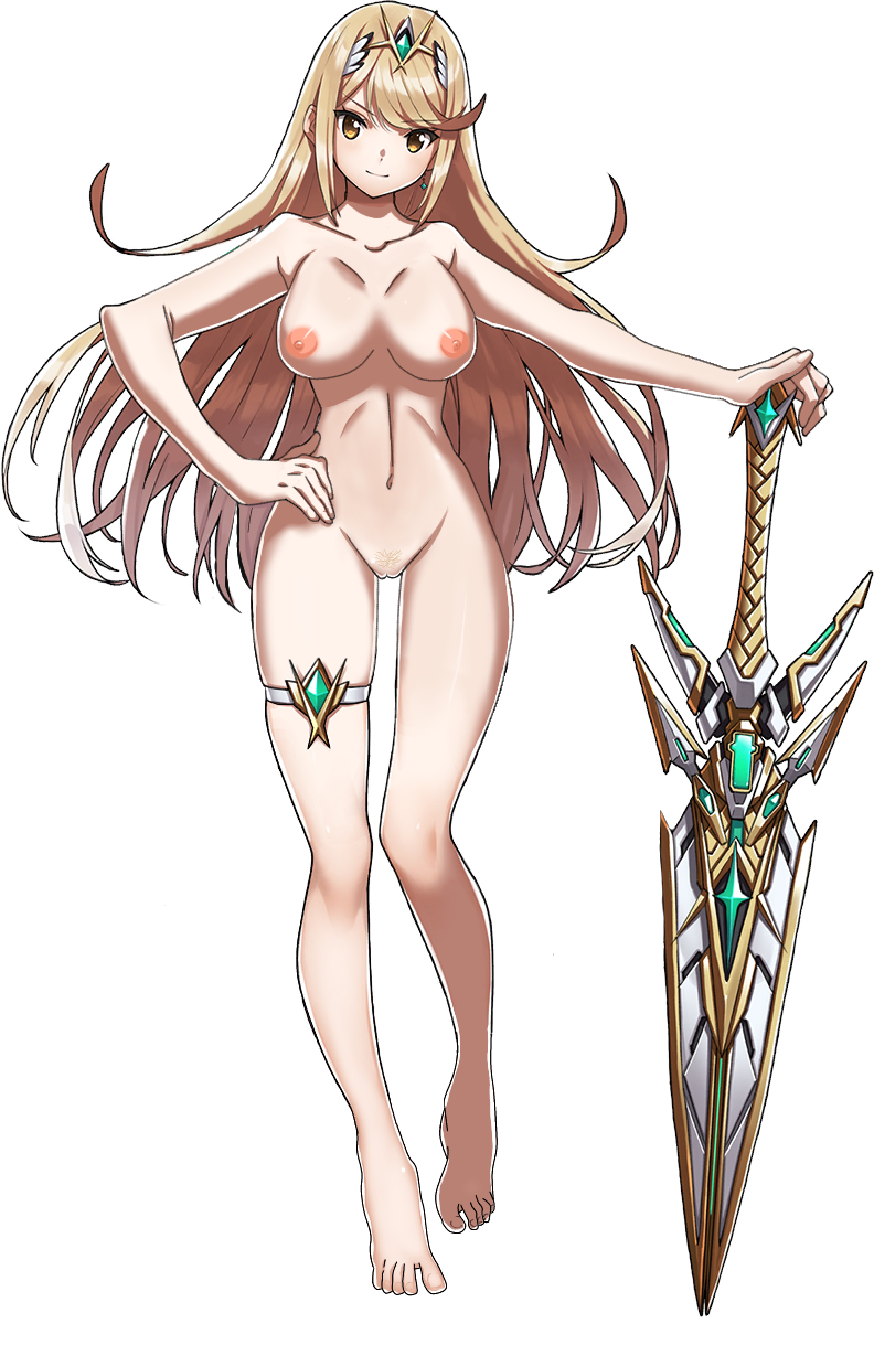 1girls areolae barefoot big_breasts blonde_hair completely_nude edit feet female female_only long_hair mythra naked nipples nude nude_edit nude_female nude_filter pussy samuraijam34 smile solo solo_female sword toes transparent_background video_games weapon xenoblade_(series) xenoblade_chronicles_2 yellow_eyes