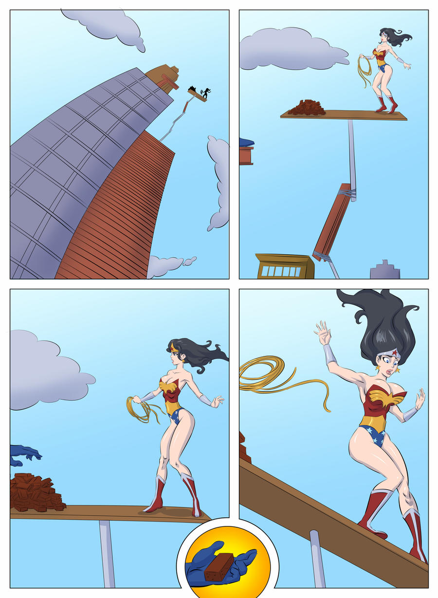 1girls 2020 black_hair blue_eyes boots breasts brick cleavage clothing comic dc dc_comics female hair long_hair offscreen_character red_boots rope solo solo_female throwing tijuanabiblescholar wonder_woman wonder_woman_(series)