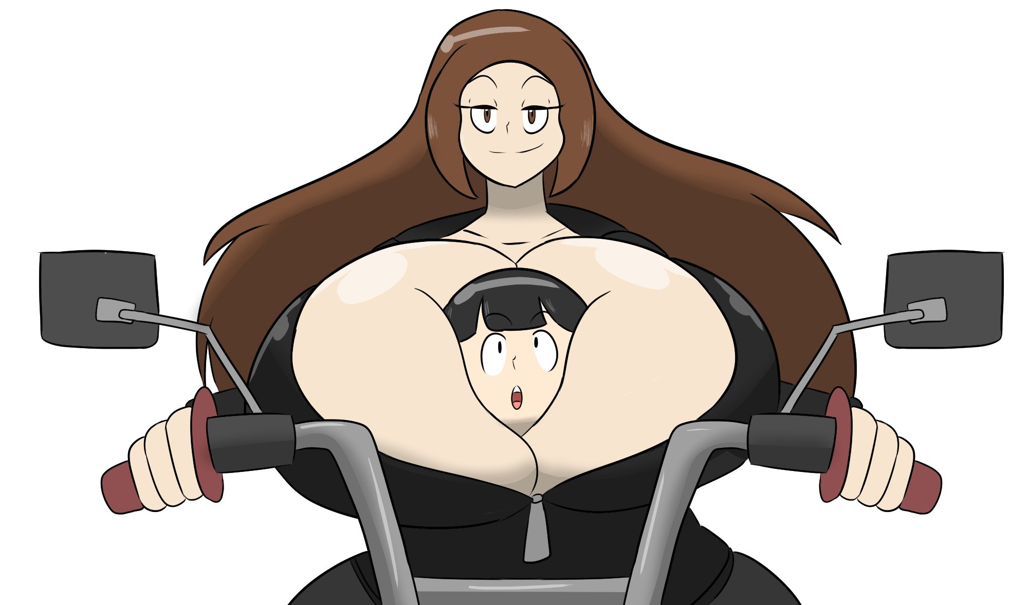 bicycle, breasts, conner (ighphhangout), huge breasts, igphhangout, male, original character, tagme, titania (igphhangout)