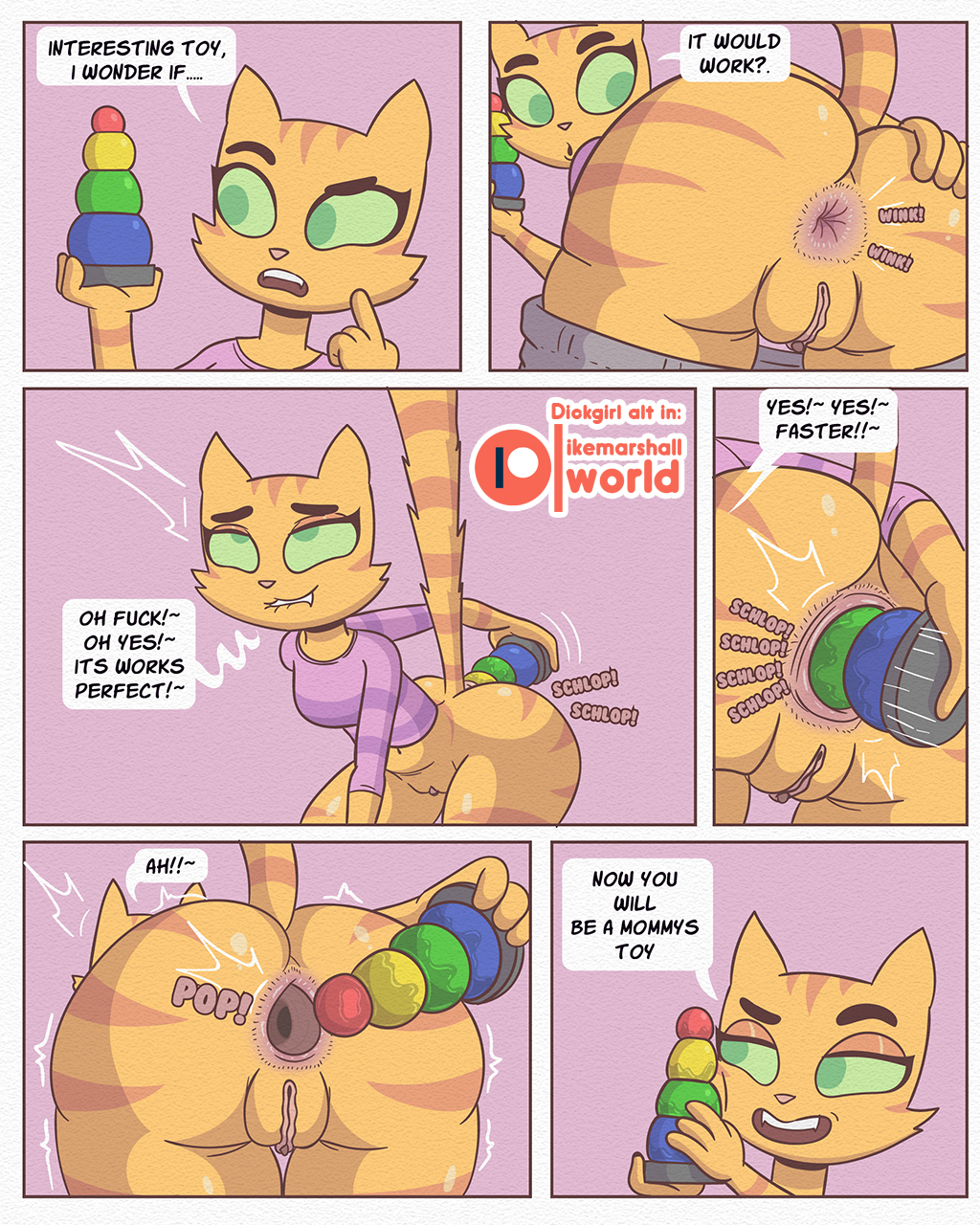 1girls anal anal_masturbation anal_penetration anal_sex anal_wink anus ass clothed clothing comic dialogue domestic_cat english_text felid feline felis female fran_(litterbox_comics) furry gaping gaping_anus genitals hi_res ike_marshall litterbox_comics mammal masturbation milf pants_down partially_clothed penetration pussy sex_toy solo speech_bubble spread_butt spreading text toy toying_self