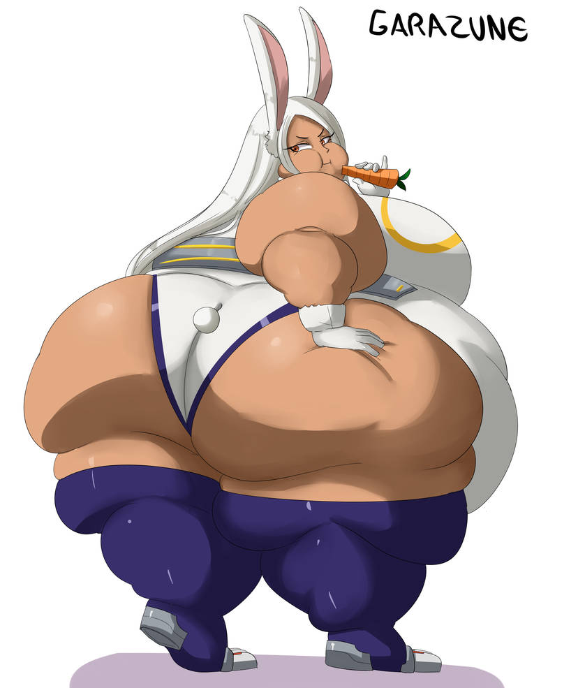 fat fat_female garazune miruko my_hero_academia rumi_usagiyama weight_gain