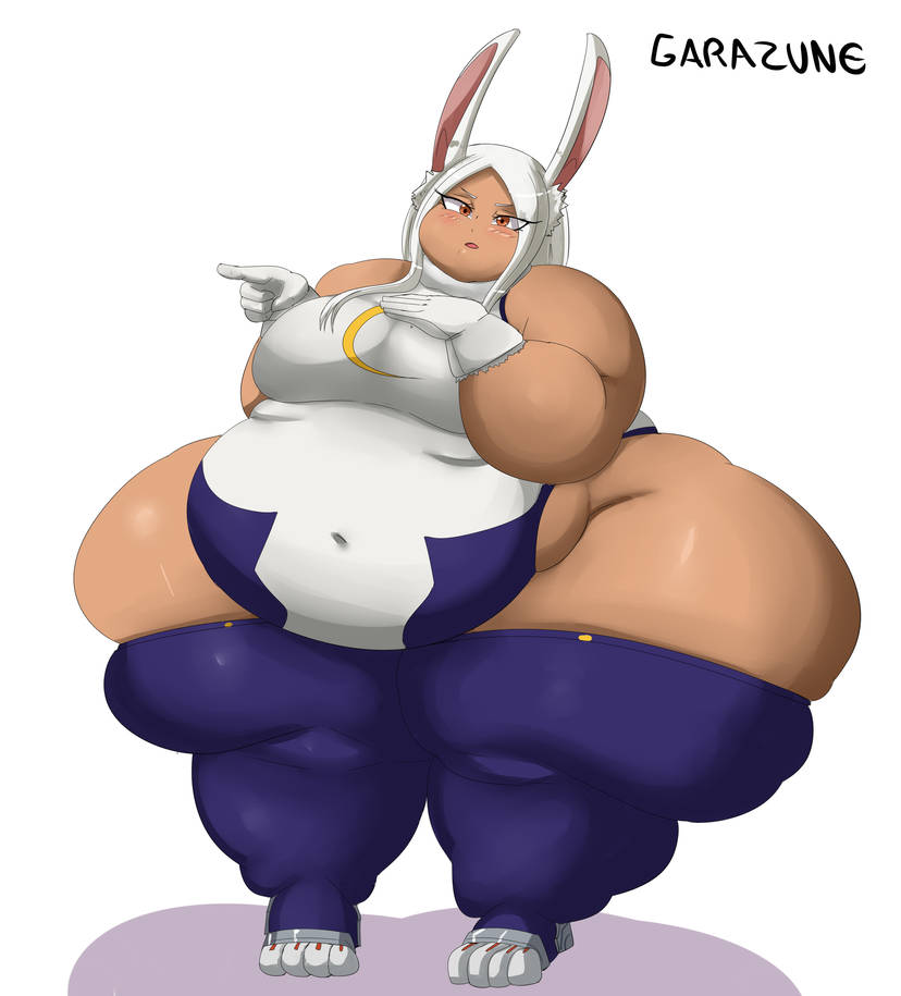 fat fat_female garazune miruko my_hero_academia rumi_usagiyama weight_gain