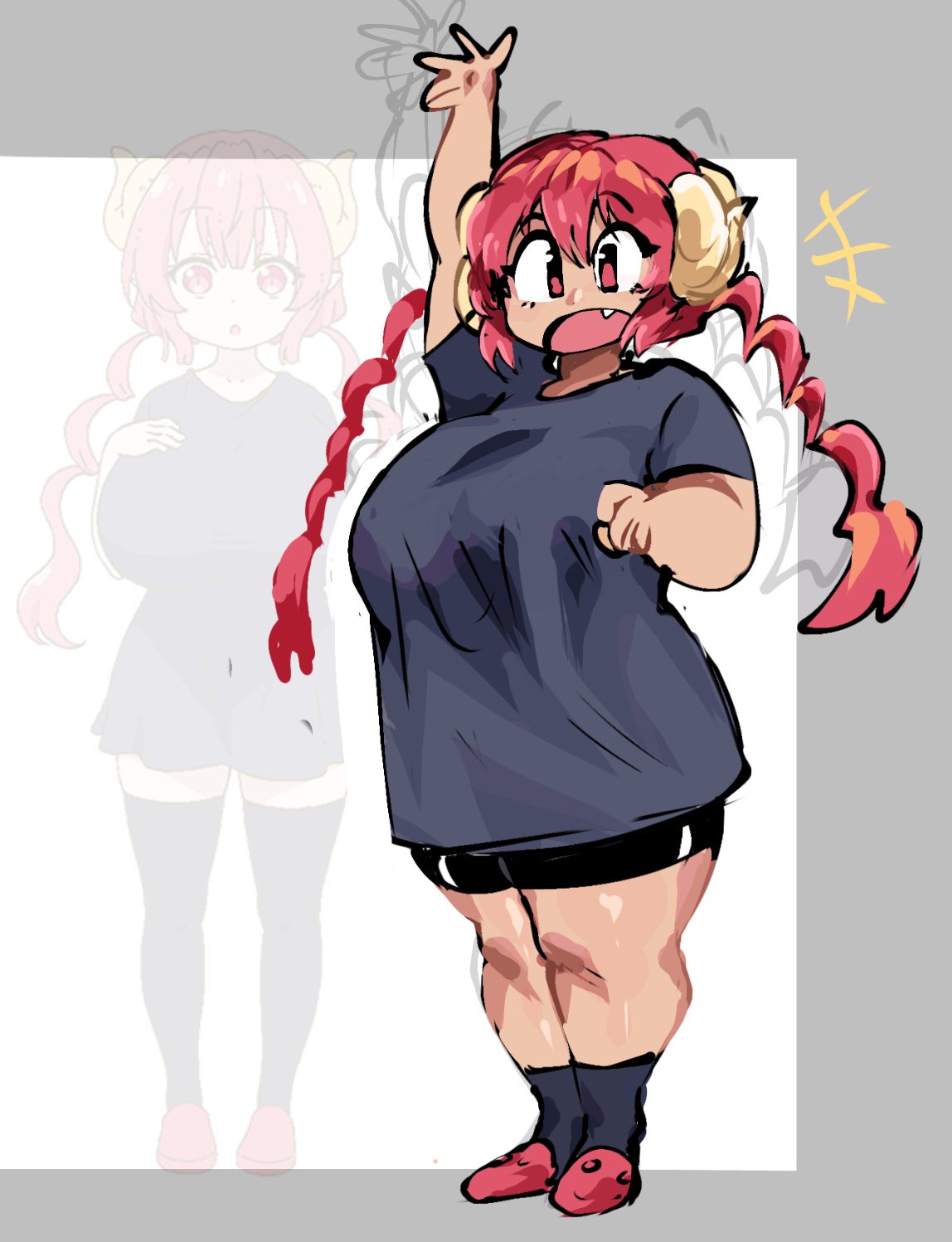 big breasts, chubby, citrusflower25, clothed, clothing, huge breasts, ilulu, ilulu (dragon maid), miss kobayashi's dragon maid