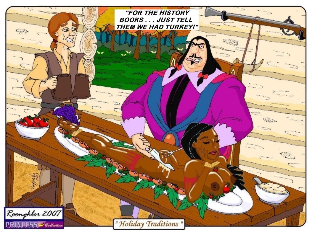 2007 ben bondage clothing dark-skinned_female dark_skin disney disney_princess female governor_ratcliffe human male native_american nipples pocahontas pocahontas_(character) roonghler vore what