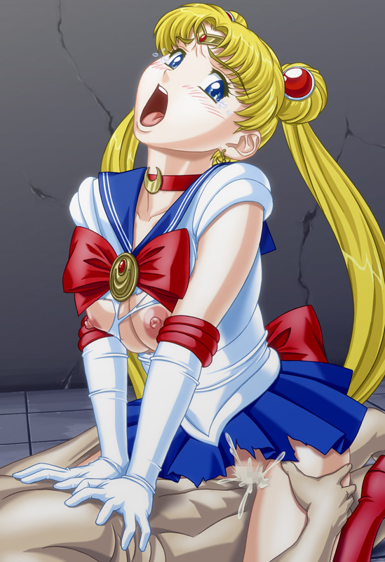 1girls apple_pie_(artist) big_breasts bishoujo_senshi_sailor_moon blonde_hair blue_eyes blush boots breasts censored choker circlet clothed_sex clothing cum cum_inside elbow_gloves female female_focus girl_on_top gloves large_breasts male nipples no_panties nude_male rape sailor_moon skirt tears torn_clothes usagi_tsukino