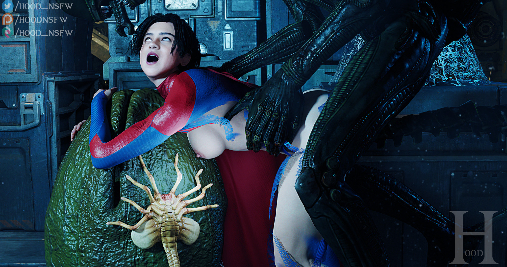 1girls, 3boys, 3d, alien, alien (franchise), dc, dc comics, facehugger, female, hood nsfw, interspecies, kara danvers, kara zor-el, male xenomorph, monster, monster on female, pussy, sex, sfm hood, supergirl, supergirl (sasha calle), superman (series), tail, vagina, vaginal penetration, vaginal sex, xcenomorph tail, xenomorph, xenomorph egg