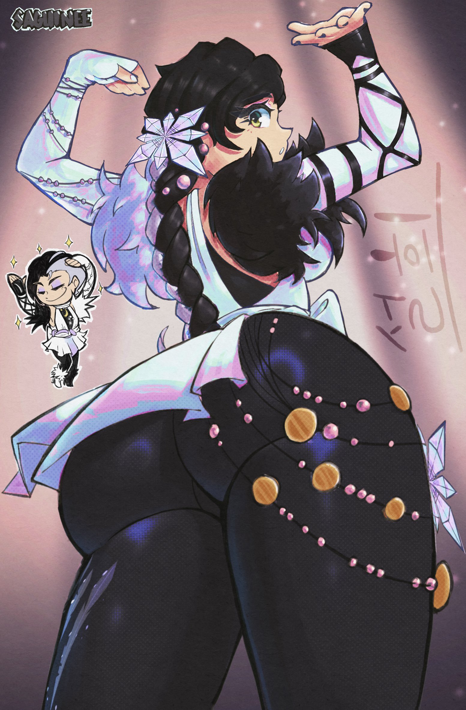 bubble butt, looking back, luna snow, luna snow (nolaehaneun manyeo), marvel, not porn, saguinee