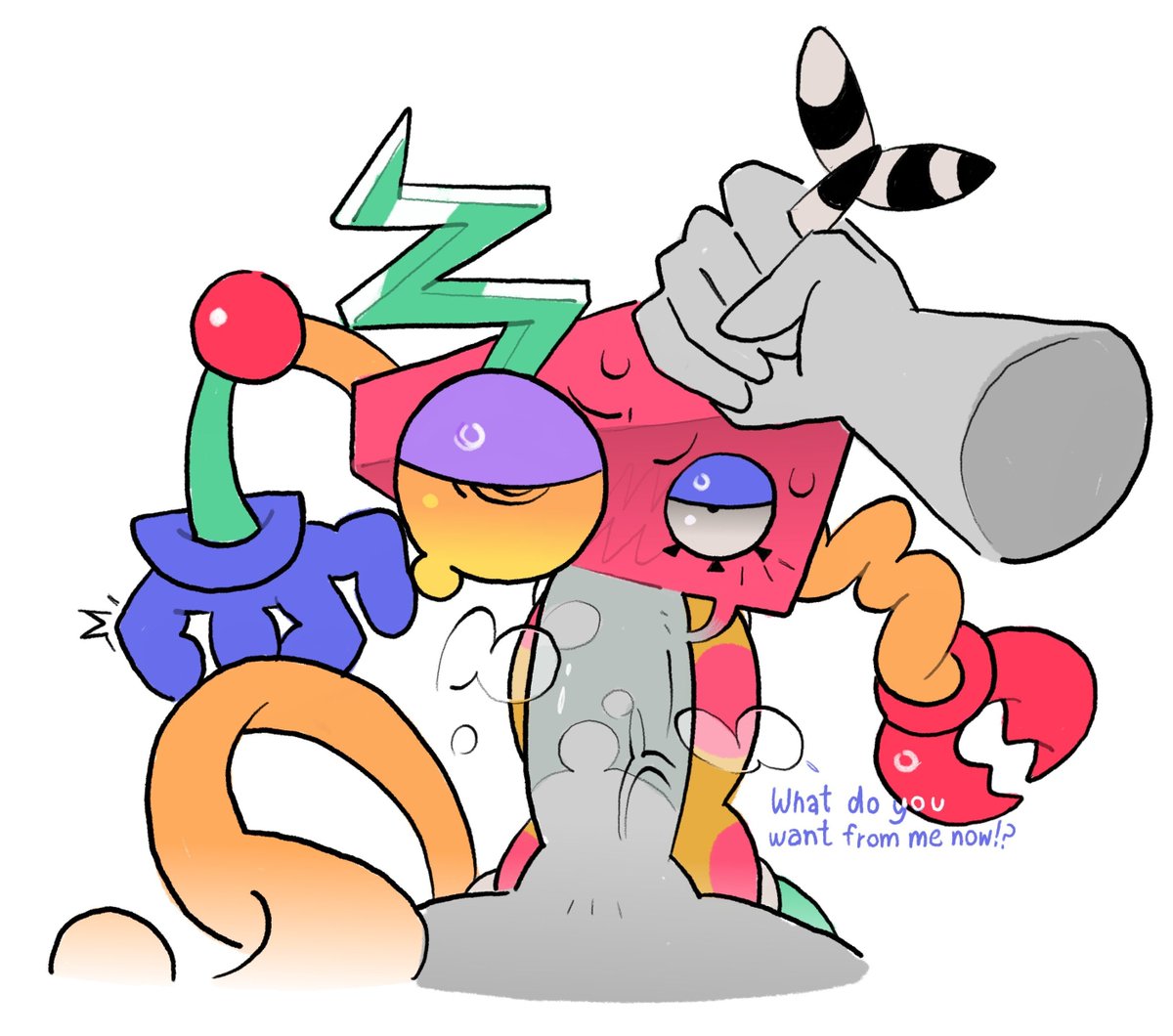 blowjob, forced blowjob, horn grab, real saming, tadc, the amazing digital circus, zooble (tadc), zooble (the amazing digital circus)
