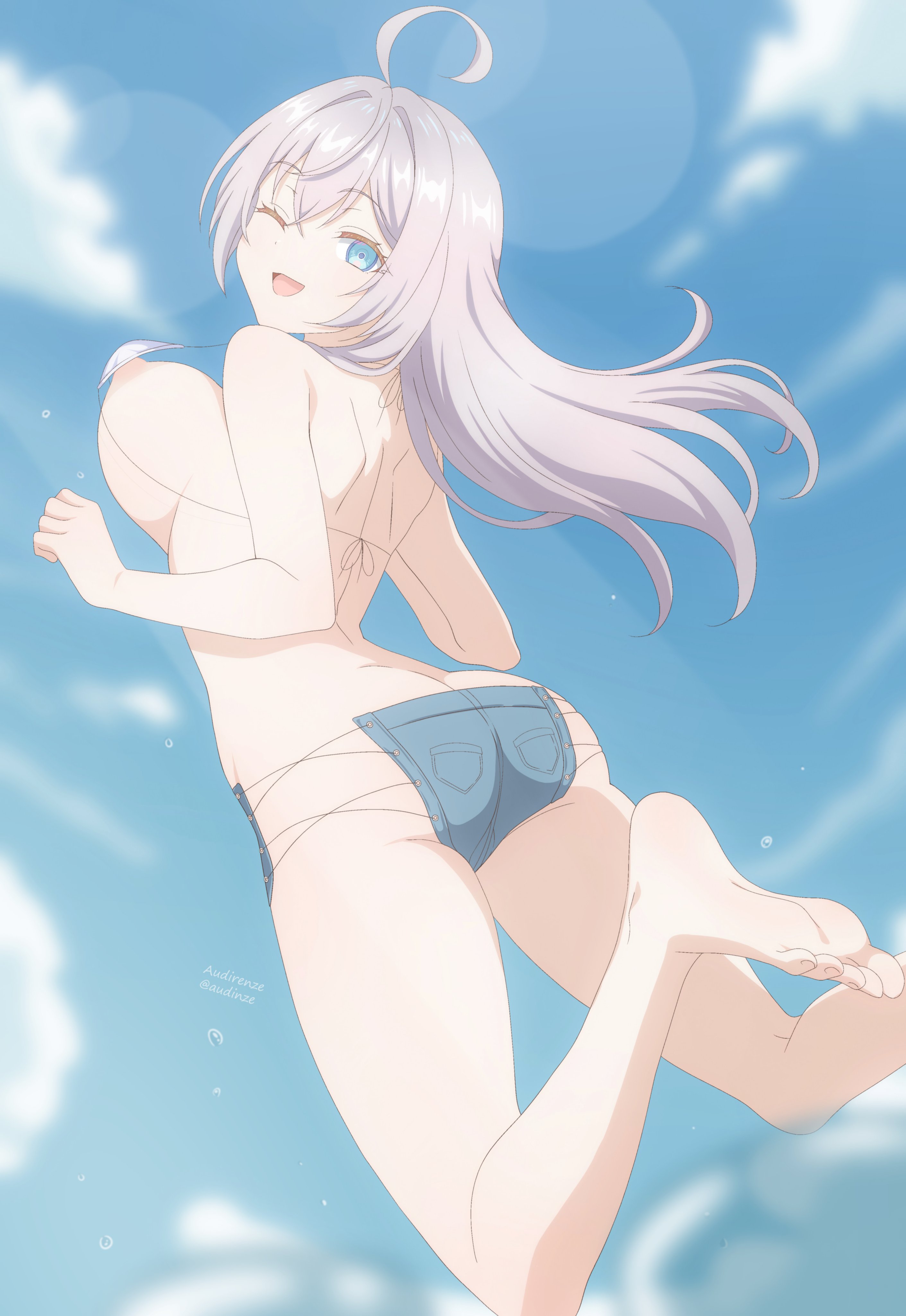 1girls, alisa mikhailovna kujou, audirenze, big breasts, breasts, curvaceous, curvy, curvy female, feet, female, female focus, female only, huge breasts, large breasts, light skin, light-skinned female, solo, solo female, solo focus, thick thighs, thighs, tokidoki bosotto russian de dereru tonari no alya-san