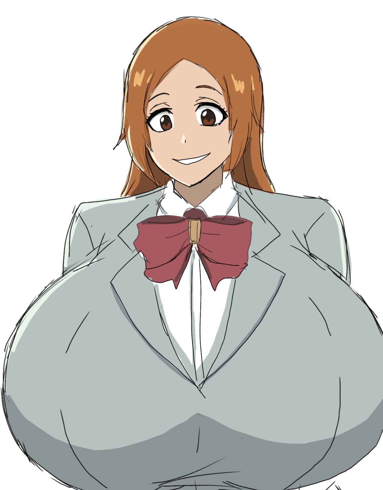 1female, 1females, 1girl, 1girls, bleach, female, female only, girl, girl only, inoue orihime, momiji (artist), orange hair, solo, solo female, solo girl, tagme