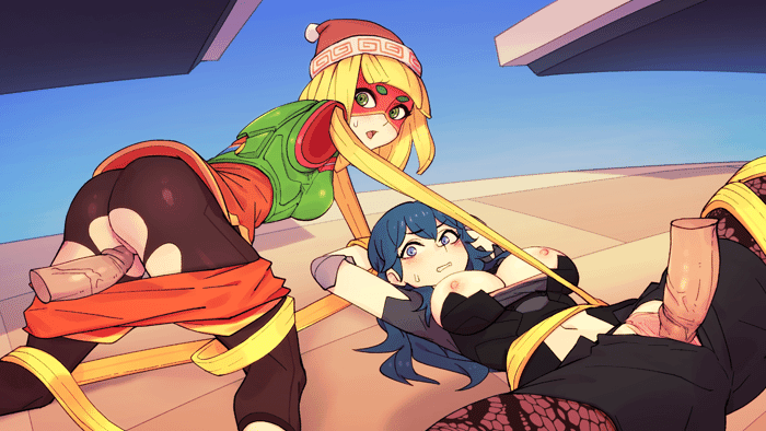 2boys, 2girls, animated, arms, arms (game), ass, berg, blonde hair, blue eyes, blue hair, bob cut, breasts, breasts out, byleth (fire emblem), byleth (fire emblem) (female), clenched teeth, exposed, female, fire emblem, fire emblem: three houses, green eyes, group, group rape, group sex, male, min min (arms), multiple boys, multiple females, multiple girls, multiple males, nintendo, open mouth, pussy, rape, restrained, sex, super smash bros., super smash bros. ultimate, sweat, sweatdrop, tied up, vaginal penetration, vaginal sex