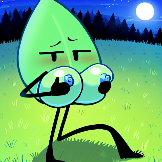 1girls ai_generated bfb bfdi big_breasts blue_nipples boobs breasts broken_leg eewwww_ai female forest forest_background i_feel_so_sigma leaf leafy_(bfdi) looking_at_viewer mama_a_girl_behind_you night night_sky non_human not_furry object_show object_shows reupload