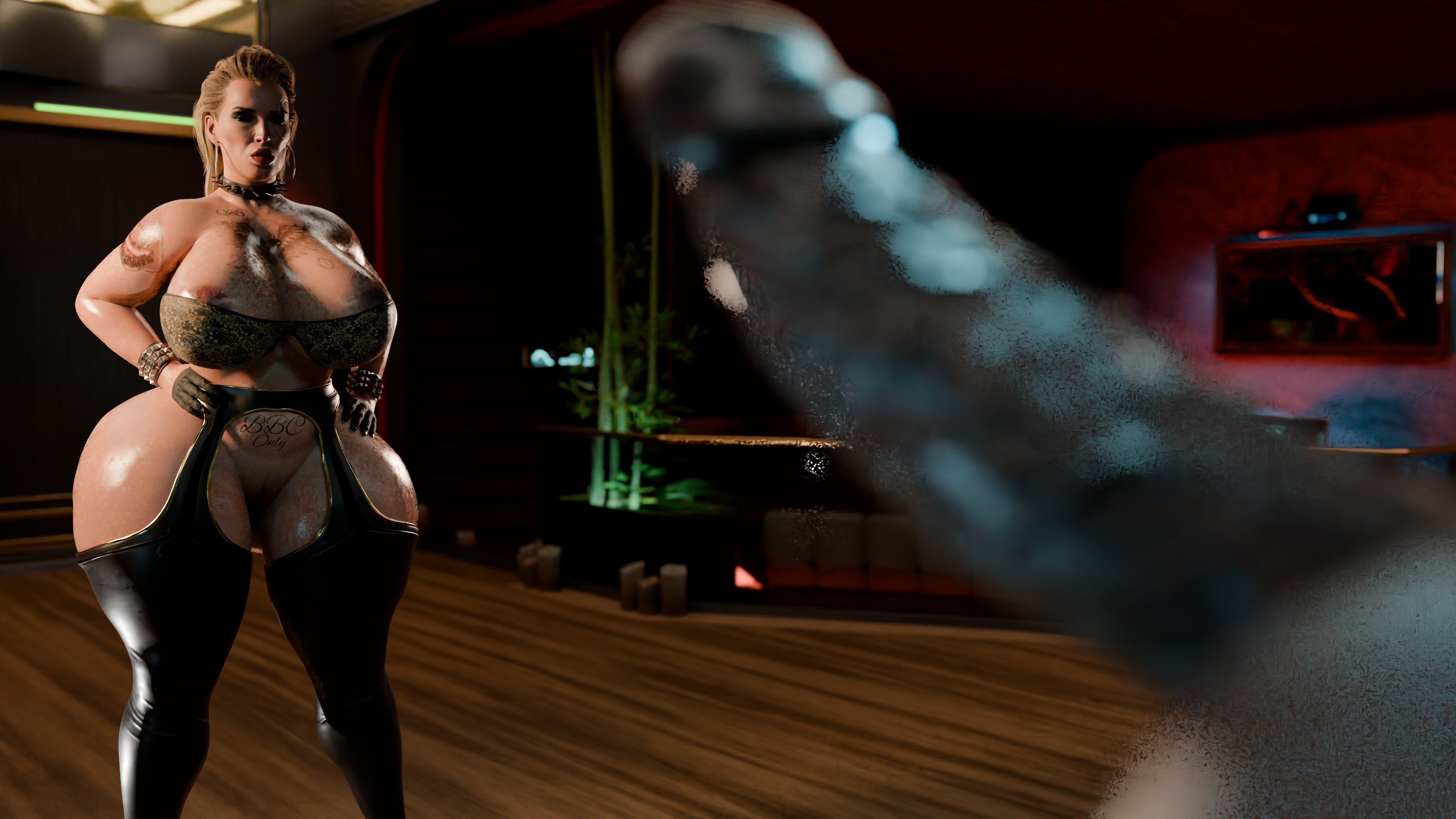 1futa, 1girls, 3d, 3d (artwork), cd projekt red, cyberpunk 2077, dark penis, dark skin, dark-skinned futa, enigma3d, female, female focus, futa on female, futanari, intersex, meredith stout, penis
