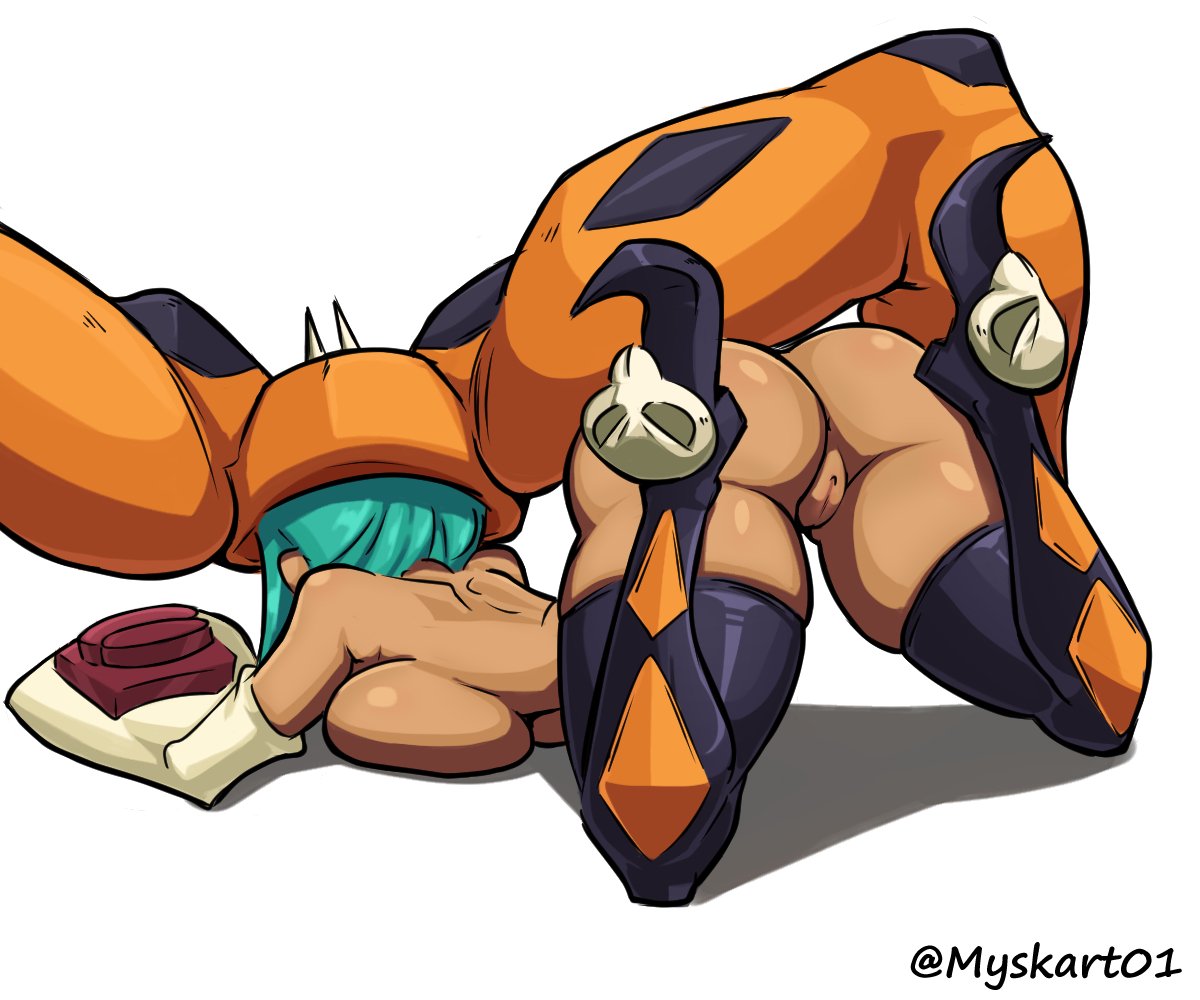 ass, ass focus, back view, big breasts, breasts, cassandra veranos, cerebella, fat ass, female, massive breasts, myskart, pussy, skullgirls, thick thighs, vice-versa