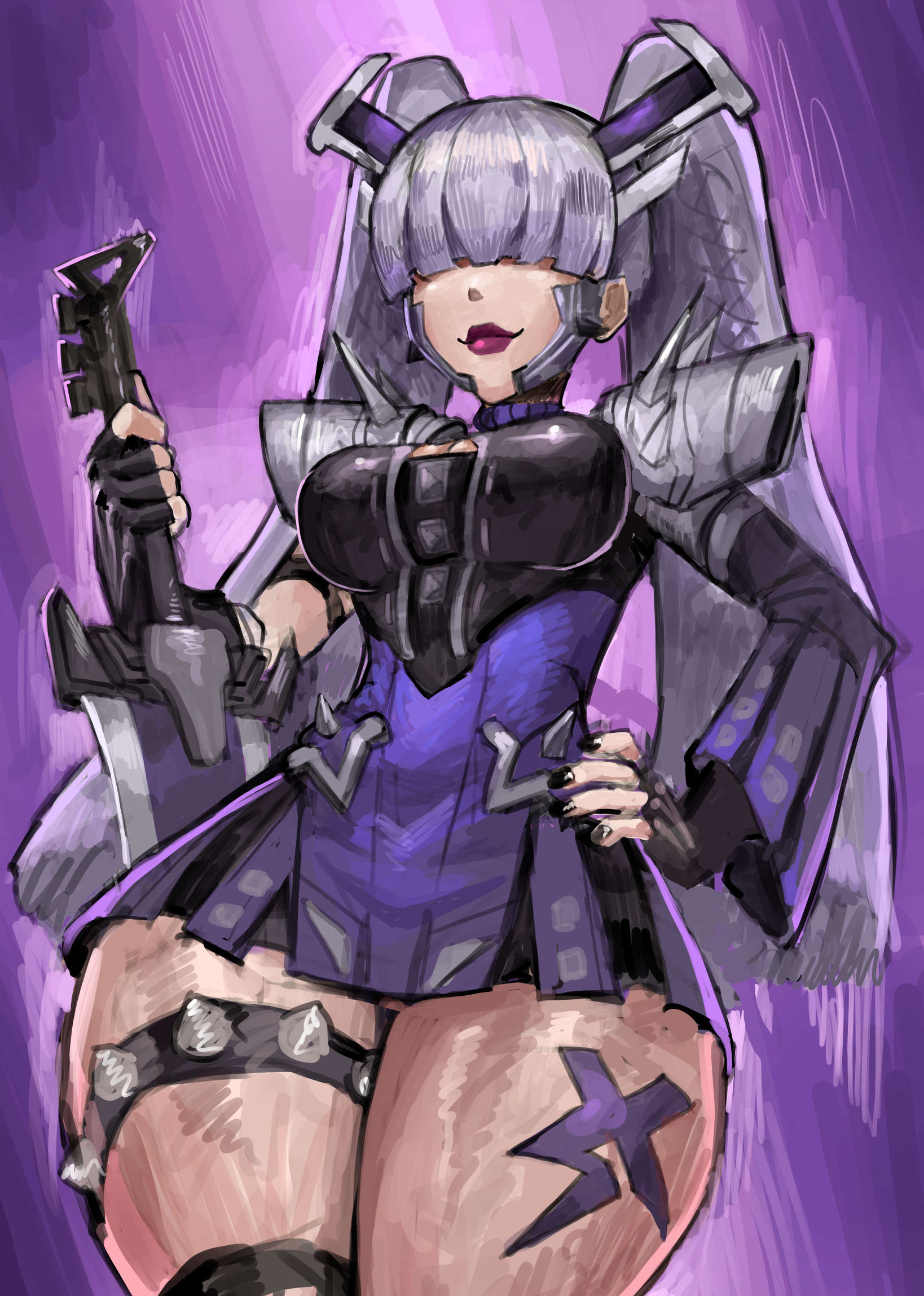 1girls, ass, big ass, female, female only, hair over eyes, magik (illyana rasputin), magik (marvel rivals), magik (punkchild), marvel, marvel comics, marvel rivals, saiykik, thick thighs