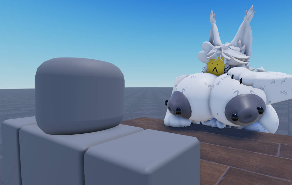 :<, 1girls, 1other, 3d, ass, baseplate, big breasts, boobs? wanna touch boobs?, breasts, female, fluffy, furry, furry female, nipple piercing, nipples, noatq, roblox, robloxian, sticky note, tagme, white fur