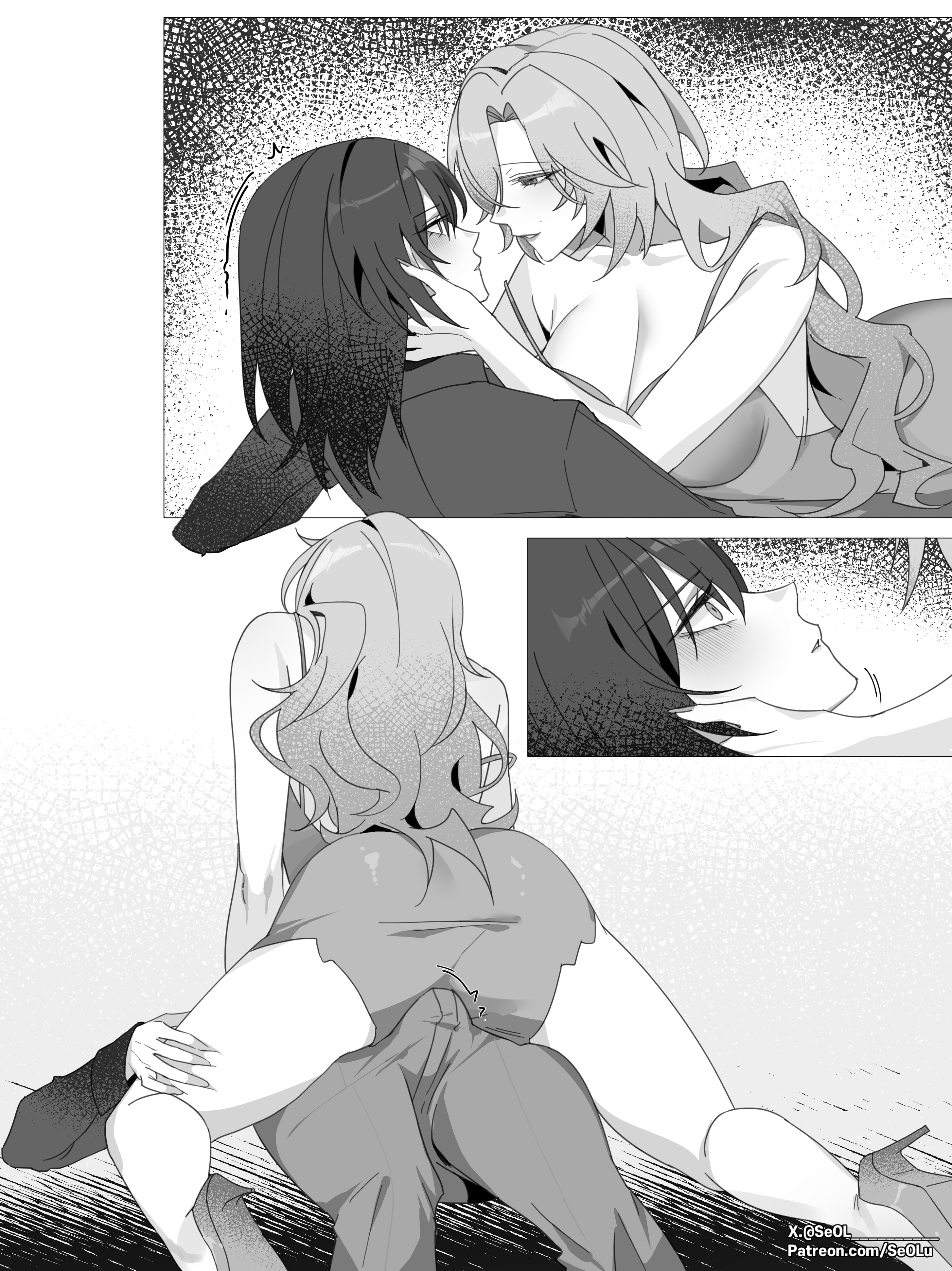 ass, ass focus, big ass, big butt, boner, chief (path to nowhere), clothed, clothes, clothing, erect penis, erection, erection under clothes, fat ass, fat butt, female, female chief (path to nowhere), female on top, futa on female, futanari, horny, implied futa, intersex, path to nowhere, penis, seol (baconontheclock), thick ass, thick butt, vautour bleu (path to nowhere)
