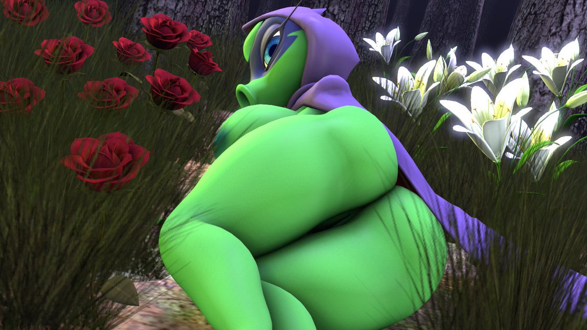 3d anthro ass breasts cloak clothing electronic_arts ewr-115 female flora_fauna flower green_shadow_(pvz) humanoid not_furry peashooter_(pvz) plant plant_girl plant_humanoid plantie plants_vs_zombies plants_vs_zombies:_heroes popcap_games rose_(flower) side_boob solo tulip_(flower) unknown_artist video_games