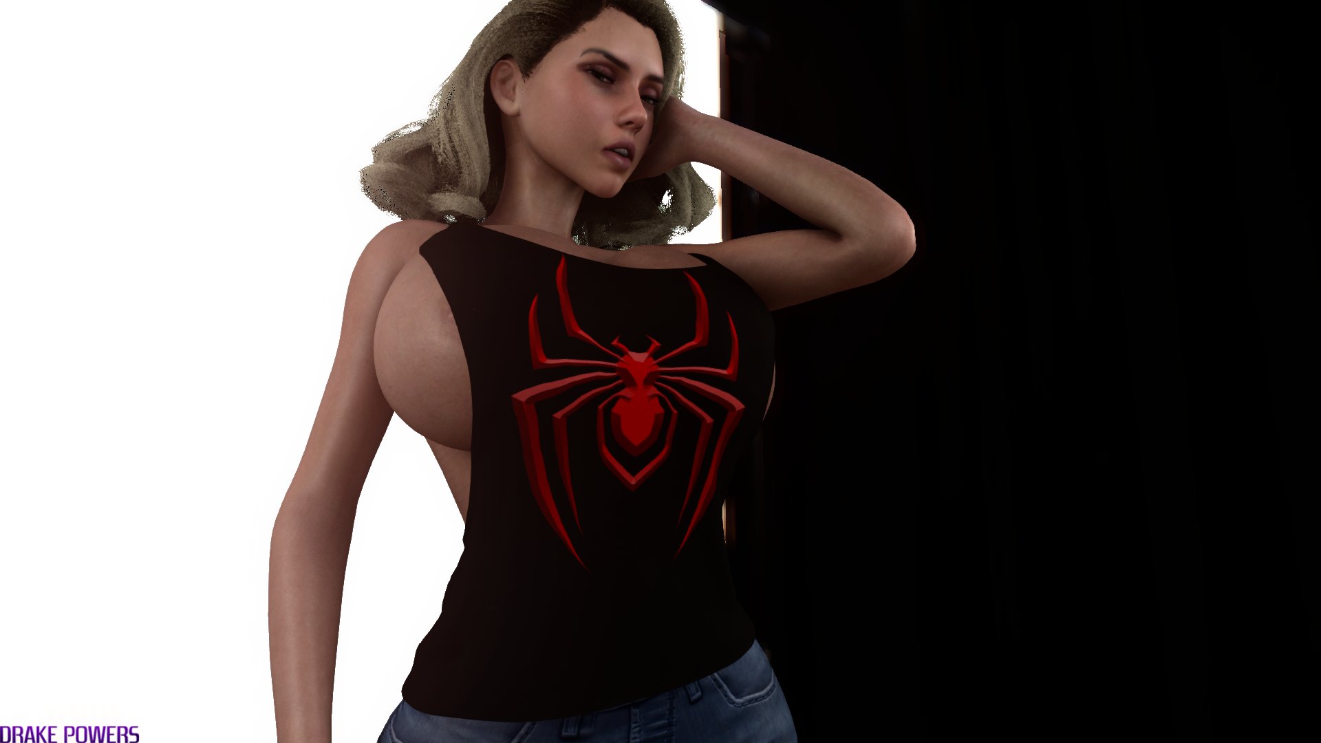 1girls, 3d, alternate breast size, black widow (marvel), blonde hair, blue eyes, breasts, breasts bigger than head, busty, curvy, drakepowers, female, female only, hips, human, human only, large breasts, light skin, light-skinned female, marvel, marvel cinematic universe, marvel comics, natasha romanoff, scarlett johansson, short hair, solo, solo female, vaako, virtamate, voluptuous, wide hips