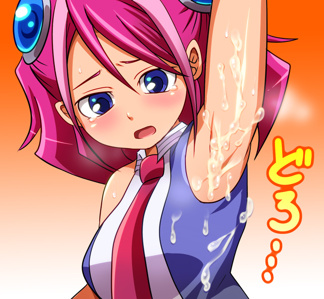 1girls armpits ayukawad3 cum cum_on_armpit duel_monster hiiragi_yuzu yu-gi-oh! yu-gi-oh!_arc-v zuzu_boyle