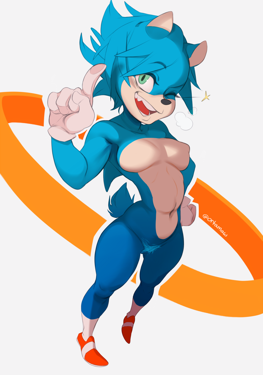 athletic athletic_female blue_skin exposed_torso fangs fit fit_female footwear fur furry genderswap_(mtf) gloves green_eyes handwear hedgehog mobian_(species) mostly_nude ortamaw pubes pubes_exposed pubic_hair rule_63 sega shortstack socks solo sonic_(series) sonic_the_hedgehog sonic_the_hedgehog_(film) sonic_the_hedgehog_(series) sonique_the_hedgehog tomboy toned toned_female trainers