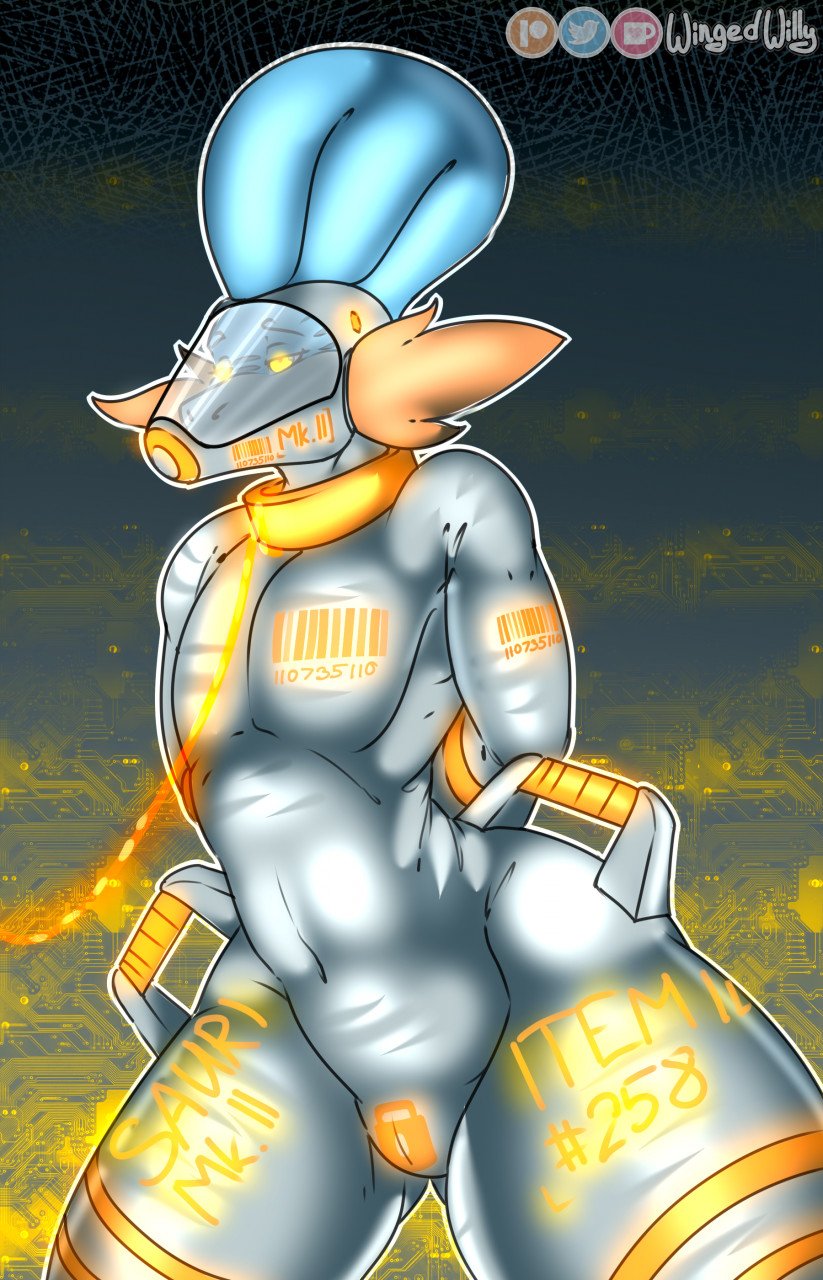 anthro armor ass barcode biped blindfold blue_body blush bondage bound chastity_bulge chastity_device clothing collar domination fish genitals girly glowing handles headgear helmet hi_res hypnosis legwear male male_only mammal marine mind_control mudkip mudkipz9 nintendo ownership pokémon_(species) pokemon pokemon_(species) public_use rubber rubber_suit sauri_(s.a.u.r.i) solo submissive submissive_male thick_thighs video_games wingedwilly