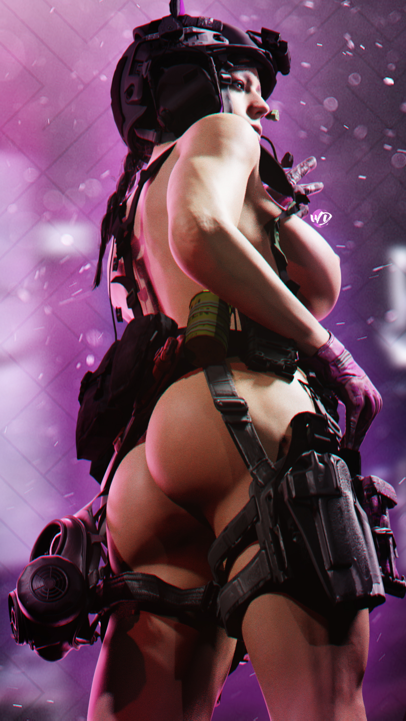 1girls, 3d, ass, call of duty, call of duty modern warfare (2019), female, from below, mara (cod), standing, tagme, viewed from below