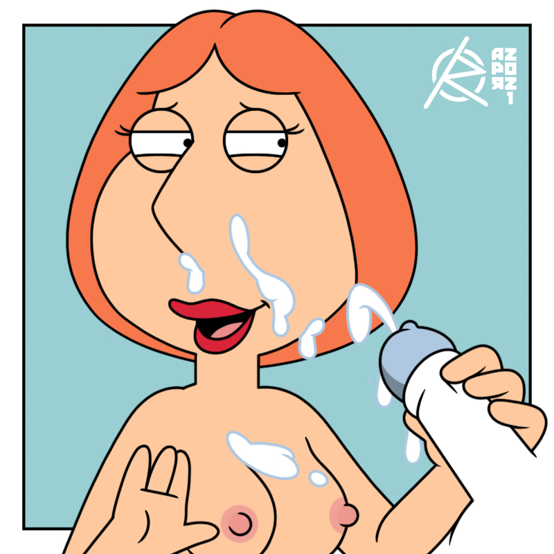 2021 accurate_art_style artist_logo artist_signature bare_breasts big_nose breasts brian_griffin crossover cum cum_on_body cum_on_breasts cum_on_face digital_drawing_(artwork) digital_media_(artwork) ejaculation erection eyelashes facial family_guy framed_background handjob happy happy_facial laughing lips lois_griffin looking_back milf no_bra nude nude_female open-mouth_smile open_mouth orange_hair partial_male penis ragnar_oktopod red_lipstick smile smiling solid_color_background white_skin