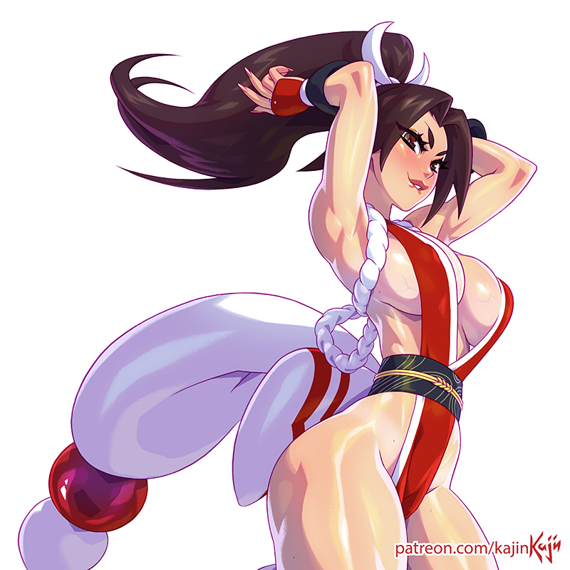 1girls, big breasts, breasts, cleavage, fatal fury, female, female only, kajinman, king of fighters, large breasts, mai shiranui, snk, solo, thick thighs, wide hips