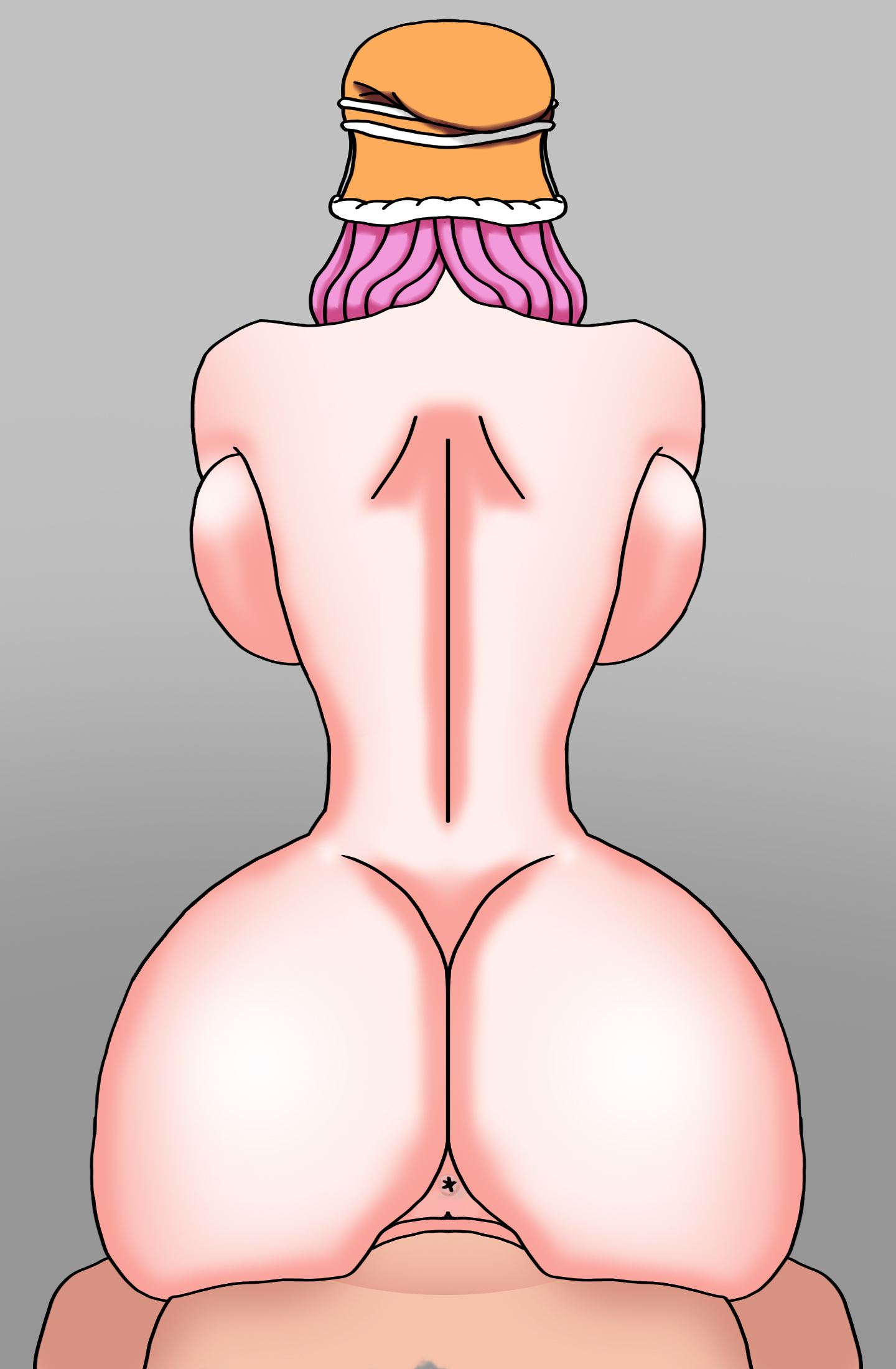 1girls, alternate ass size, alternate breast size, anus, ass, backboob, big ass, big breasts, breasts, female, large ass, large breasts, male, one piece, pov, straight, thin waist
