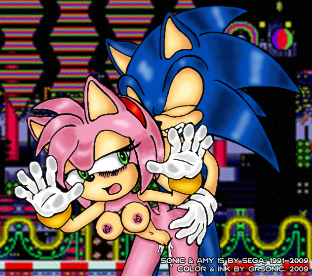 2009 amy_rose anthro blue_fur blush color female from_behind_position fur furry furry_only green_eyes grsonic hedgehog male mammal pink_fur sex short_hair sonic_(series) sonic_3 sonic_the_hedgehog sonic_the_hedgehog_(series) sonic_the_hedgehog_3 standing straight uncensored vaginal_penetration