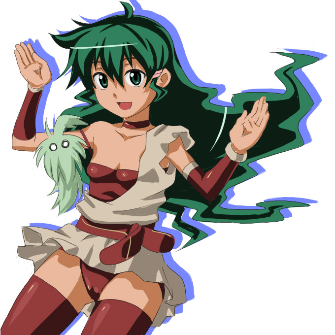 clothes deltora_quest female filli flat_chest green_hair human jasmine_(deltora_quest) panties underwear