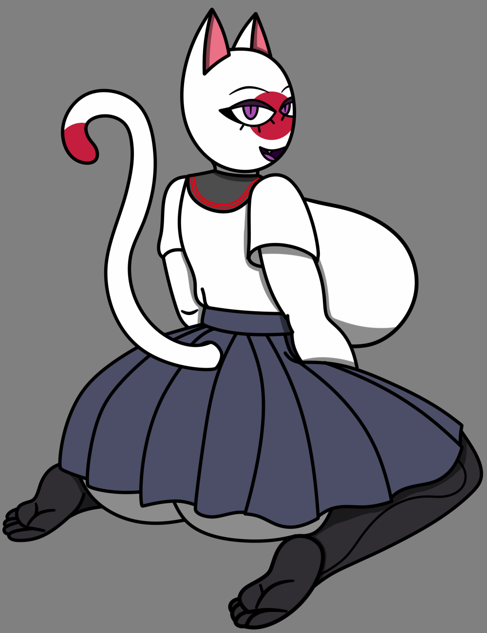 bending_over big_breasts cat_ears cat_tail countryhumans countryhumans_girl dat_ass ech0chamber feet huge_ass huge_breasts japan japan_(countryhumans) japanese_clothing japanese_flag school_uniform skirt thick_thighs