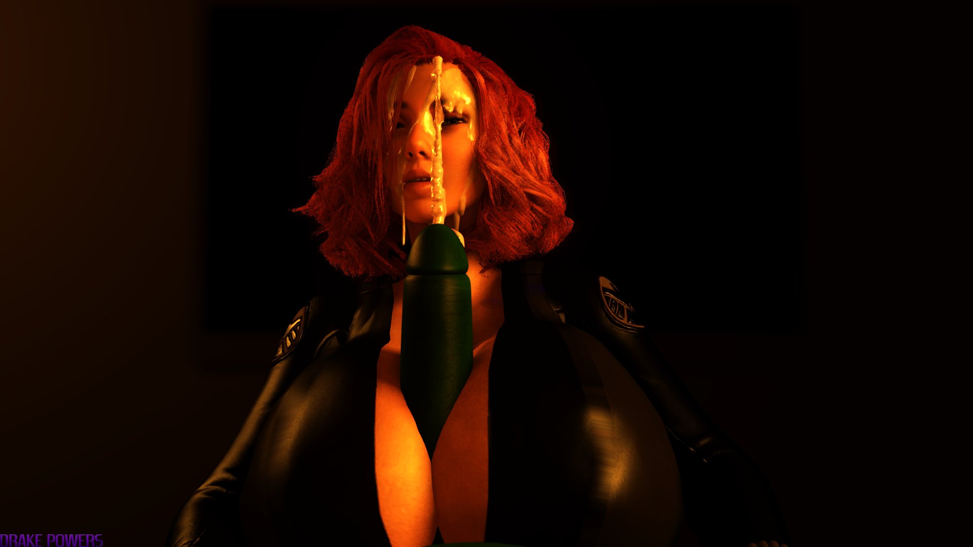 1boy, 1girls, 3d, alternate breast size, artist name, athletic, athletic female, avengers, between breasts, bigger male, black widow (marvel), blue eyes, breasts, busty, catsuit, clothing, cum, cum on face, cumshot, curvy, drakepowers, ejaculation, female, green body, green skin, green-skinned male, hips, huge cock, hulk, hulk (series), human, large breasts, legs, light skin, light-skinned female, male, male pov, male/female, marvel, marvel comics, natasha romanoff, orgasm, paizuri, penis, pov, s.h.i.e.l.d., scarlett johansson, short hair, shorter female, size difference, skin tight, smaller female, straight, superheroine, taller male, top heavy, upper body, virtamate, voluptuous, watermark