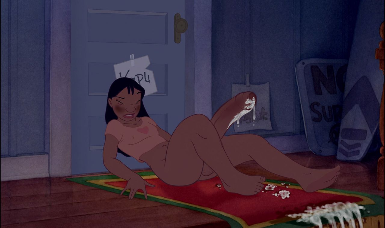 1futa, accurate art style, after masturbation, balls, belly, black hair, blush, bottomless, breasts, closed eyes, clothing, cum, cum drip, cum dripping, cum on floor, cum on penis, cum splatter, dark skin, dark-skinned female, dark-skinned futa, disney, edit, female, foreskin, futa only, futanari, gigantic penis, half-erect, human, intersex, lewdcartoonedits (artist), lilo and stitch, long penis, nani pelekai, nipple bulge, no pants, penis, realistic breast size, screenshot edit, small breasts, uncircumcised