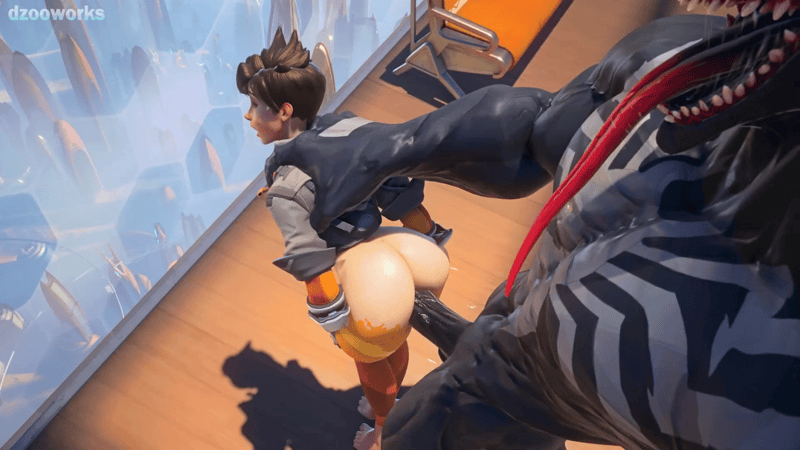 19 inches of venom, 1boy, 1boy1girl, 1girls, 2026, 3d, 3d (artwork), animated, animated gif, ass, athletic, athletic female, balls, barefoot, big penis, black body, blender, blizzard entertainment, bodysuit, bouncing ass, breasts, british, british female, brown hair, brunette, carrying, carrying partner, chronal accelerator, clothed, clothing, cropped jacket, crossover, doggy style, doggystyle, dominant, dominant male, domination, dzooworks, erect penis, erection, foreskin, freckles, freckles on face, gif, height difference, hi res, high quality, high resolution, highres, horny, horny female, horny male, huge cock, huge penis, human fleshlight, human sex toy, interspecies, jacket, jiggle, jiggling, jiggling ass, jiggling butt, legs up, lena oxton, light skin, light-skinned female, long animation, looking back, looking pleasured, loop, looping animation, male, male/female, marvel, marvel comics, marvel rivals, medium breasts, monster, monster cock, monster on female, overwatch, penis, pitch-black skin, pleasure face, pounding, pounding ass, pounding pussy, pull out, pulling out, pussy, pussy juice, pussy juice drip, pussy juice on penis, pussy lips, sex, sex from behind, slapping ass, slapping butt, slapping with penis, smooth animation, stand and carry position, standing, standing doggy style, standing sex, submissive, submissive female, symbiote, tease, teasing, thick thighs, thrusting, tongue, tongue out, tracer, uncircumcised, vagina, vaginal, vaginal penetration, vaginal sex, venom (marvel rivals), venom (marvel), watermark, wet pussy, yellow eyes