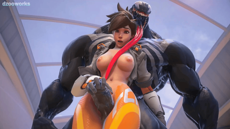 19 inches of venom, 1boy, 1boy1girl, 1girls, 2026, 3d, 3d (artwork), abs, animated, animated gif, areola, areolae, athletic, athletic female, balls, big penis, black body, blender, blizzard entertainment, bodysuit, bouncing breasts, breasts, breasts out, british, british female, brown hair, brunette, chronal accelerator, clothed, clothing, cropped jacket, crossover, dzooworks, erect penis, erection, foreskin, freckles, freckles on face, gif, grinding on penis, height difference, hi res, high quality, high resolution, highres, horny, horny female, horny male, huge cock, huge penis, interspecies, jacket, jiggle, jiggling, jiggling breasts, lena oxton, light skin, light-skinned female, looking pleasured, loop, looping animation, male, male/female, marvel, marvel comics, marvel rivals, medium breasts, monster, monster cock, monster on female, nipples, overwatch, penis, pitch-black skin, pleasure face, pussy, pussy job, pussy lips, pussyjob, standing, symbiote, tease, teasing, thick thighs, thigh job, thighjob, tongue, tongue out, tracer, uncircumcised, vagina, venom (marvel rivals), venom (marvel), watermark, yellow eyes