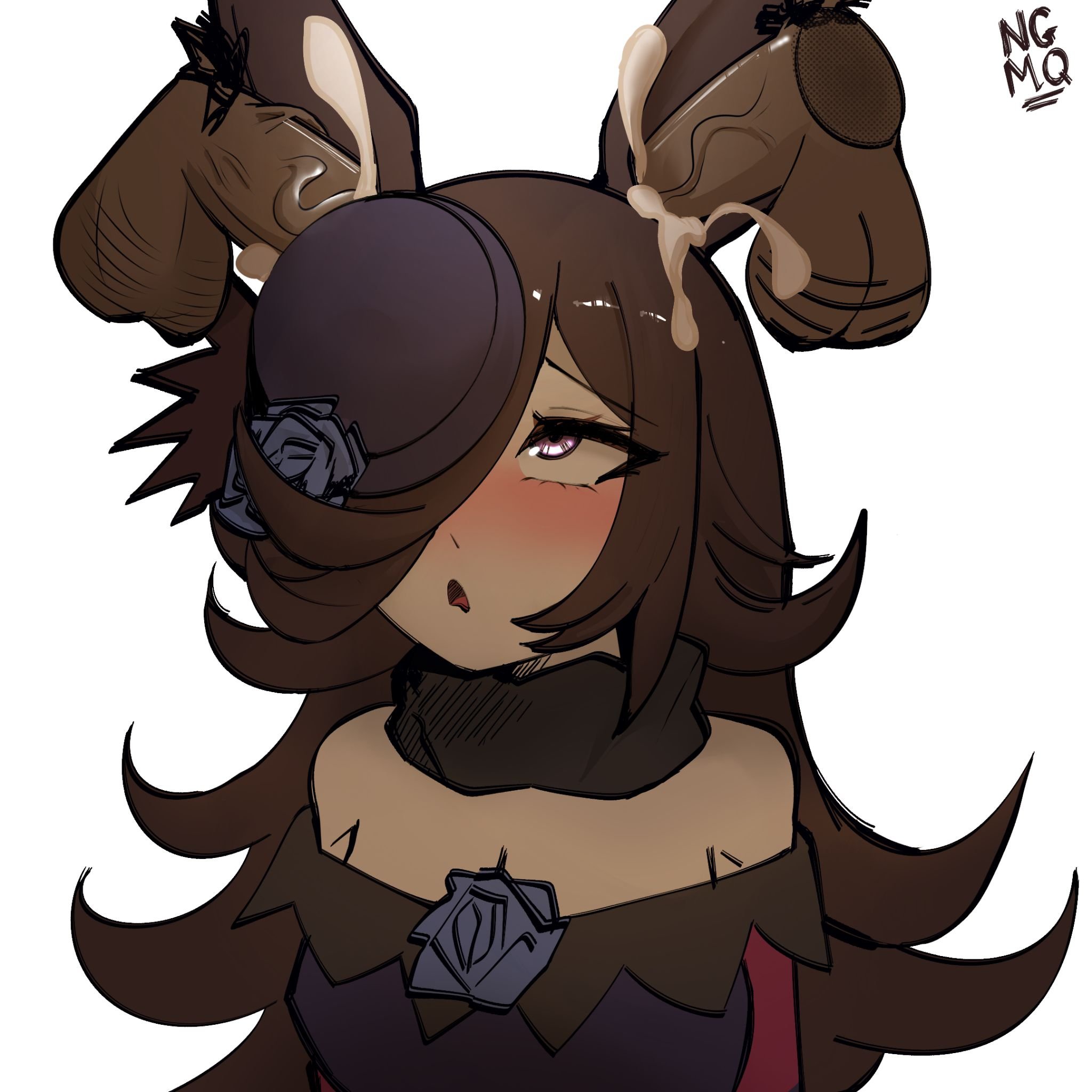 cum, cum in ear, cum inside, ear fuck, ear penetration, ears, girl, ngmq, rice shower (umamusume), tagme, threesome, umamusume, umamusume pretty derby, video games