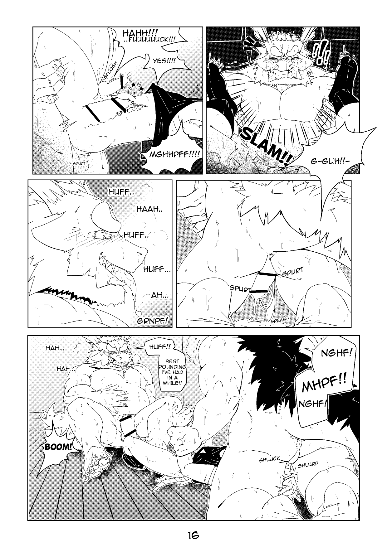 2021 anal anus asian_mythology ass blush bodily_fluids censored chuukichi_(morenatsu) clothing comic dragon east_asian_mythology eastern_dragon english_text genitals group group_sex harzu hi_res humanoid_genitalia humanoid_hands humanoid_penis male male/male mammal morenatsu murid murine musclegut mythology penis plantigrade rat rodent sex shirt sweat tappei_(morenatsu) tatsuki_(morenatsu) text threesome topwear video_games visual_novel