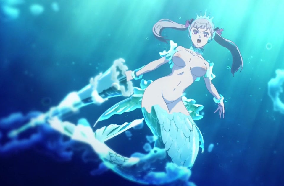 1girls big_breasts black_clover breasts edit mermaid nipples noelle_(mermaid_form) noelle_silva nude nude_filter ocean pink_eyes royalty screencap screenshot screenshot_edit sea silver_hair teenager twintails underwater water