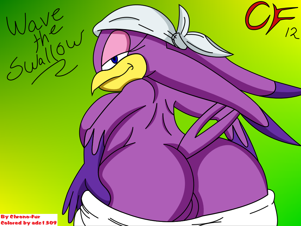 adc1309 arched_back ass avian bandana big_ass big_breasts bird blue_eyes breasts bubble_butt busty butt_crack chrono-fur female female_only hair looking_at_viewer looking_back mooning naughty_face pants_pull purple_hair pussy sega smile solo sonic_(series) sonic_riders swallow tail thick_ass topless wave_the_swallow